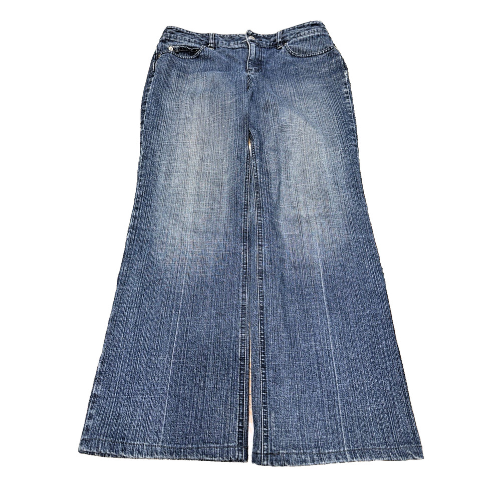 LOFT Ann Taylor Bootcut Jeans Size 8 Blue Stretch Denim Mid Rise